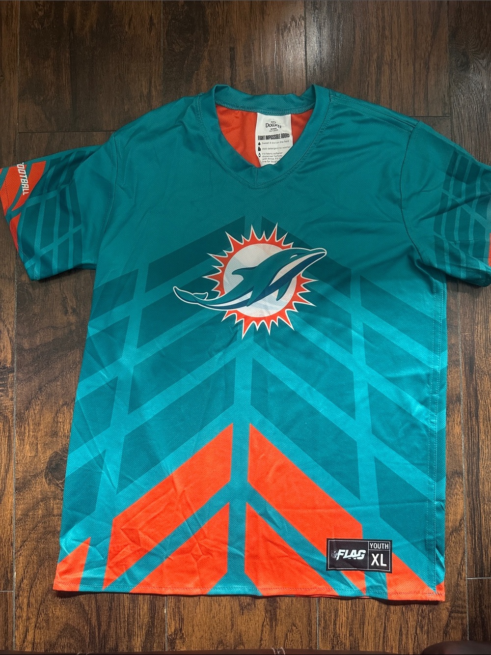 NFL Miami Dolphins Teal and Orange Youth Football Jersey